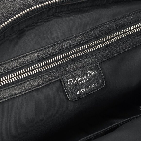 Christian Dior My Dior Black Logo-Jacquard Frame Bag - Picture 13 of 14